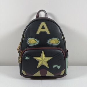 What If‎ Zombie Captain America Adjustable Shoulder Strap Faux Leather Backpack